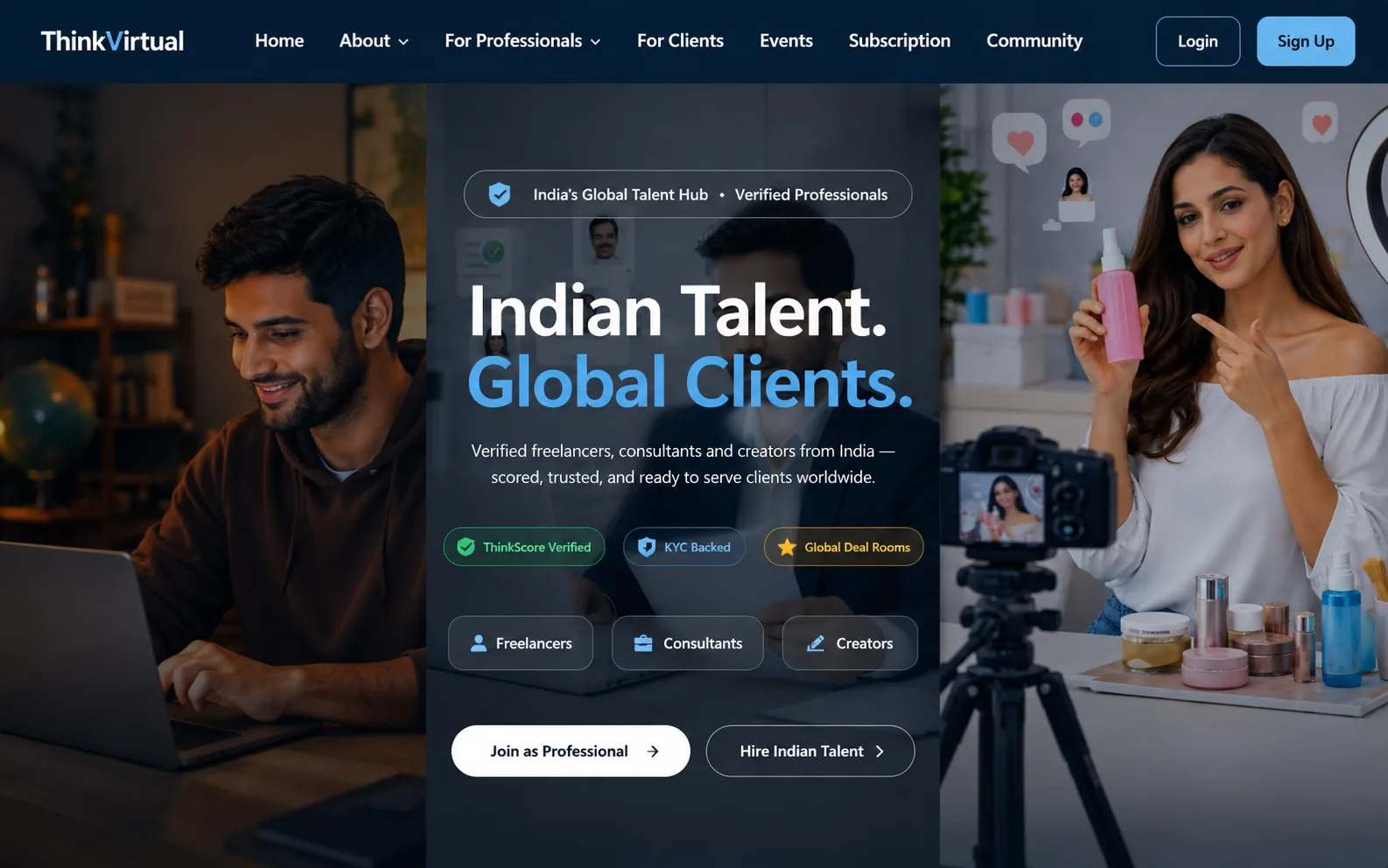 ThinkVirtual website screenshot